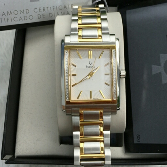 New Bulova diamond two-tone Men's Watch